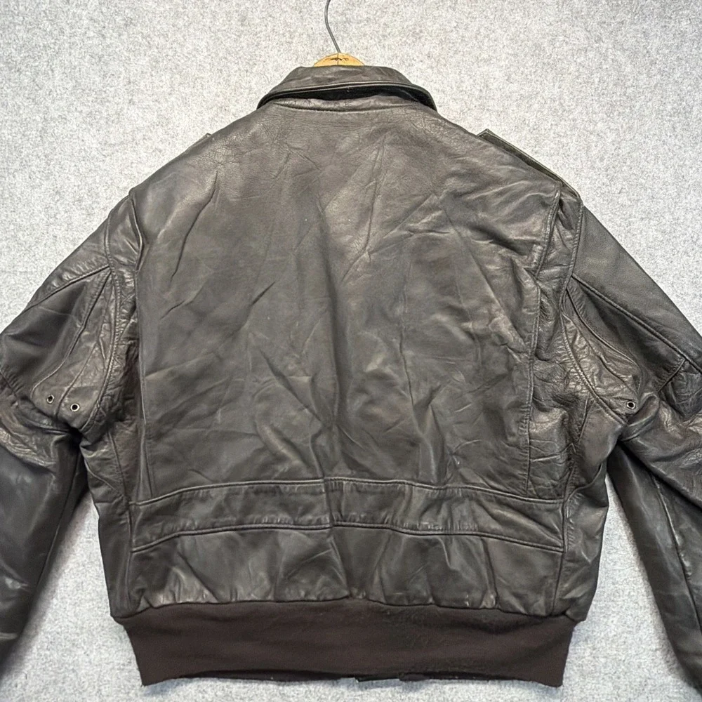 Vintage Schott Bros NYC A-2 Leather Flight Bomber Jacket Mens Size 48 USA
